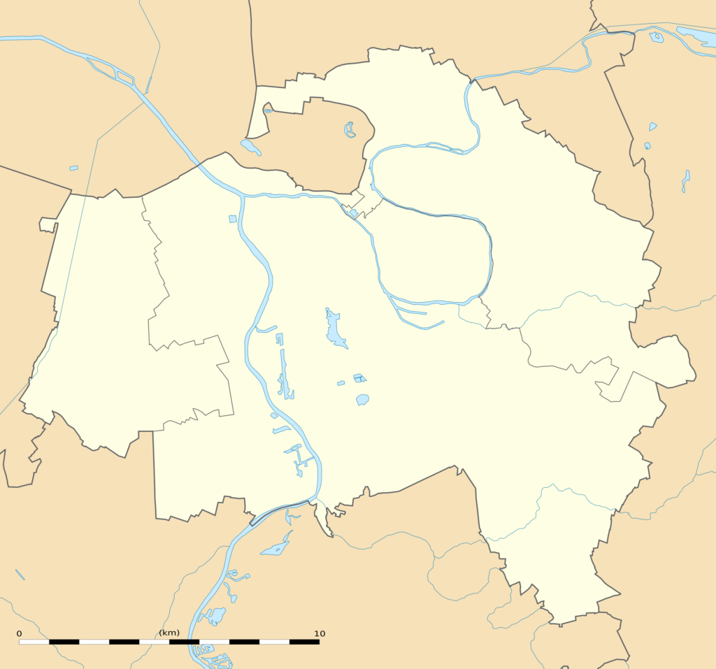 Carte vierge du département du Val-de-Marne.