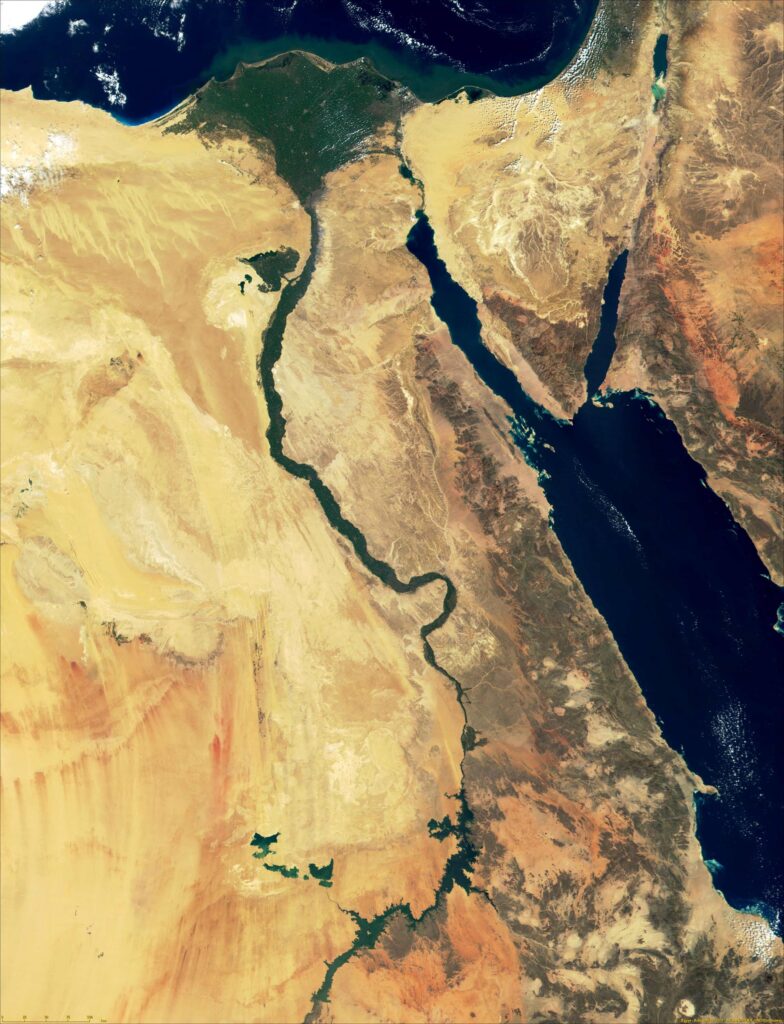Image satellite de l'Égypte