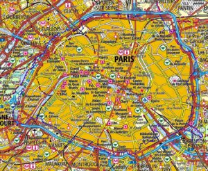 Plan du réseau routier de Paris