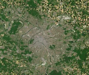 Photo satellite de Paris et sa banlieue.
