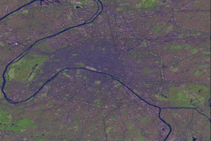 Photo satellite de Paris par Landsat.