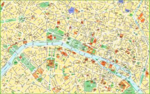 Carte du centre de Paris.