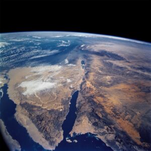 Image satellite de la péninsule du Sinaï