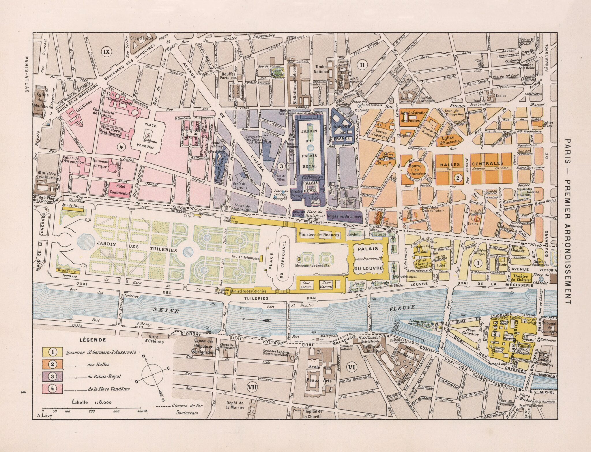 Plan Du Er Arrondissement De Paris