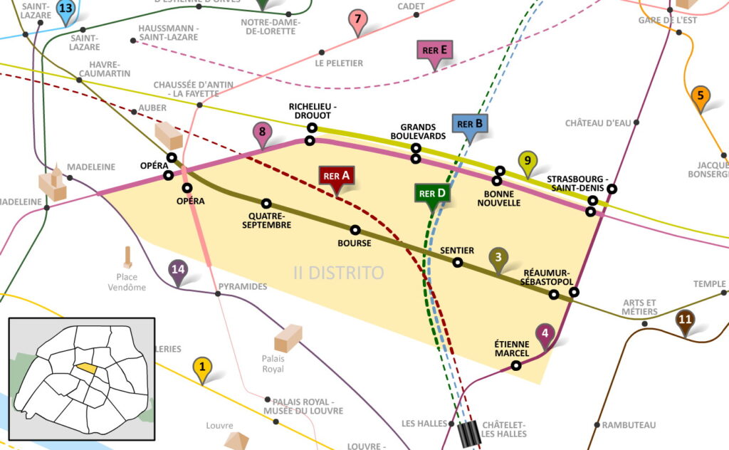 Plan du 2e arrondissement de Paris