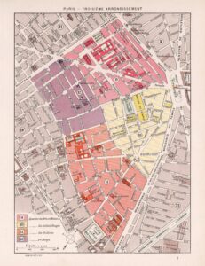 Plan du 3e arrondissement de Paris 1900.