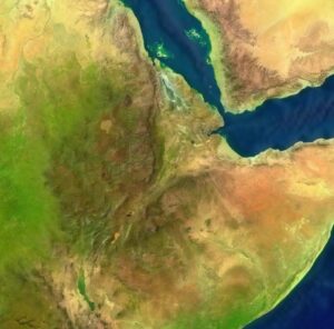 Image satellite de l’Éthiopie.