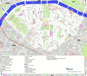 Plan du 7e arrondissement de Paris