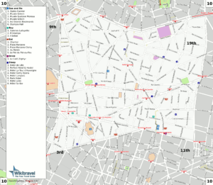 Plan du 9e arrondissement de Paris
