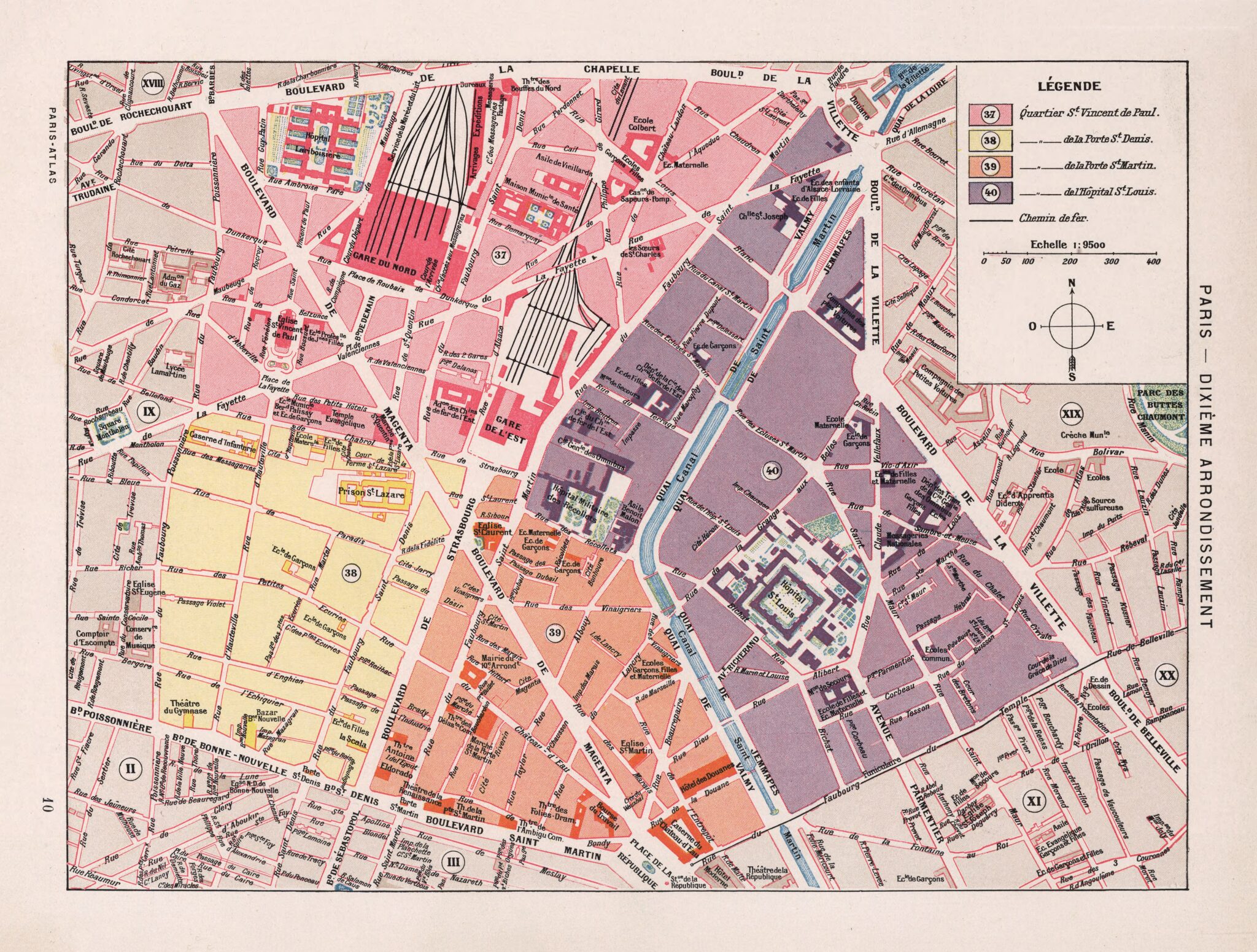 Plans du 10e arrondissement de Paris