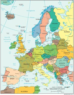 Carte politique de l’Europe