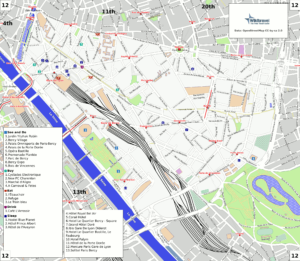 Plan du 12e arrondissement de Paris