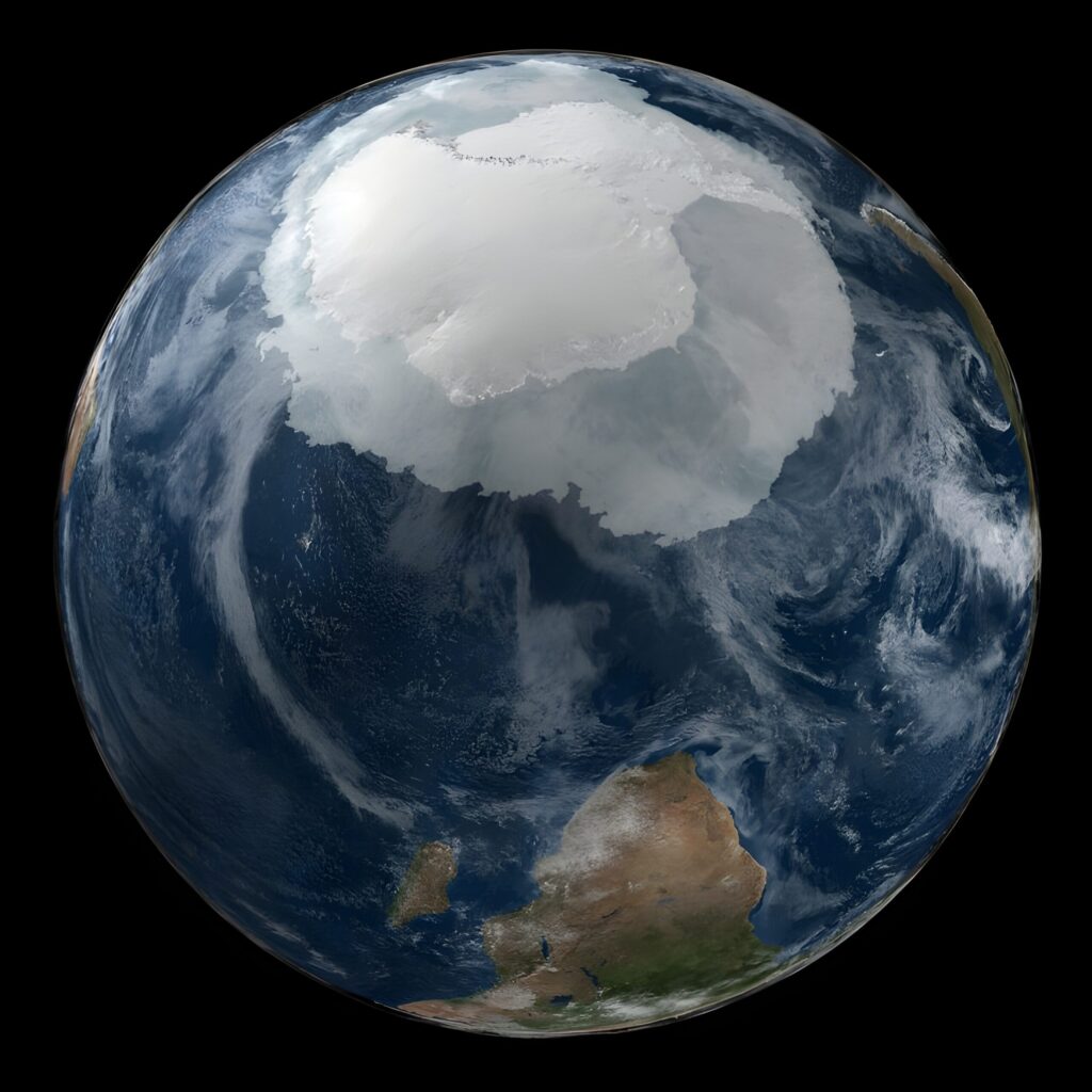 Vue globale de l'Antarctique