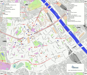 Plan du 13e arrondissement de Paris