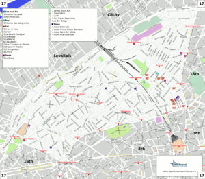 Plan du 17e arrondissement de Paris