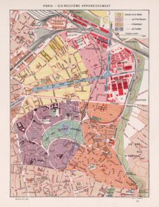 Plan du 19e arrondissement de Paris 1900.