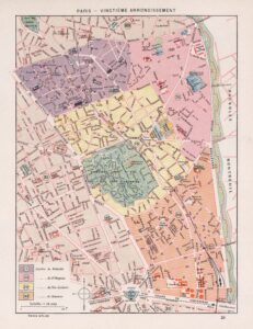 Plan du 20e arrondissement de Paris 1900.