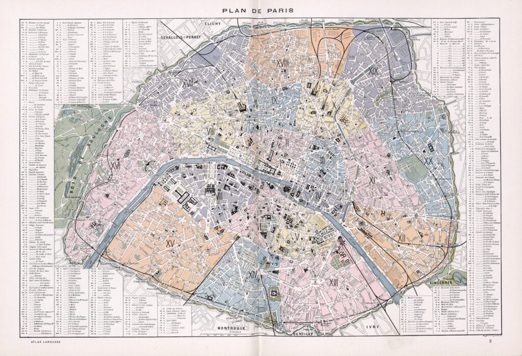 Plan de Paris 1900.