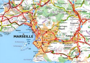 Carte routière de Marseille