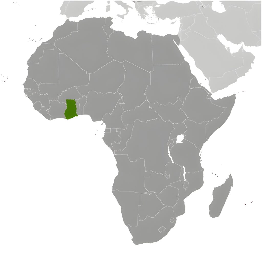 Carte de localisation du Ghana