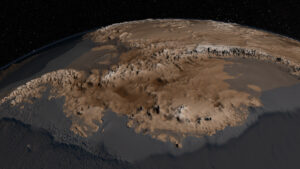 Topographie du substratum sous la calotte de l’Antarctique