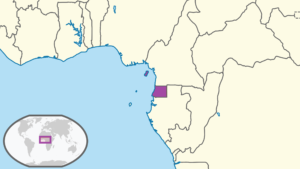 Carte de localisation de la Guinée équatoriale dans sa région.