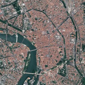 Le centre de Toulouse vu par le satellite Pléiades en 2014.