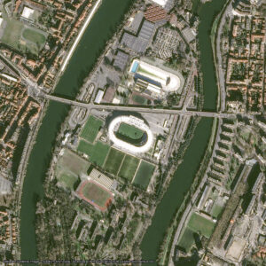 Stade Municipal, Toulouse - Image satellite Pléiades.