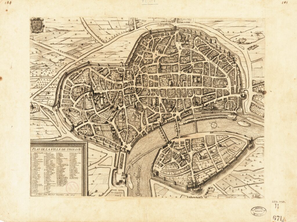 Plan de la ville de Tholose, 1631.