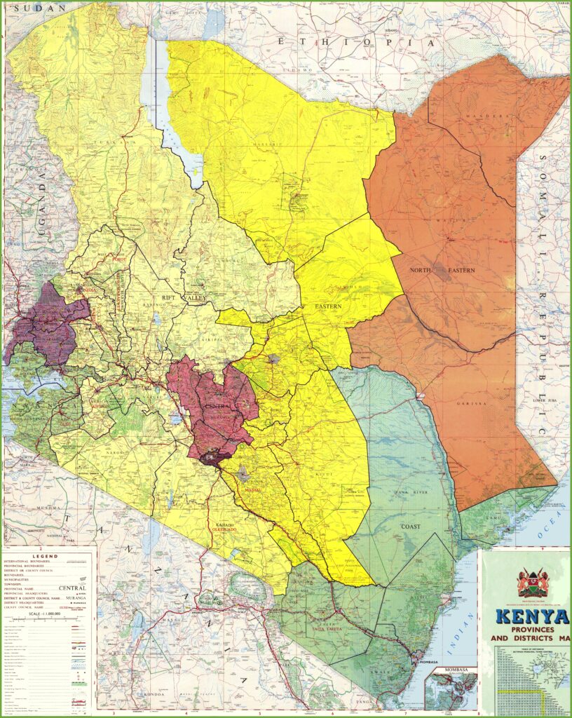 Carte du Kenya.