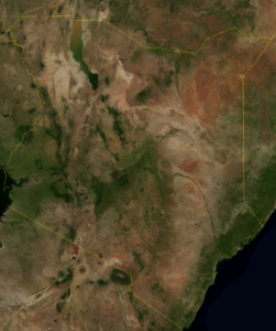 Image satellite du Kenya en novembre 2004.