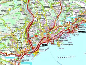 Carte routière de Nice