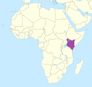 Carte de localisation du Kenya en Afrique.