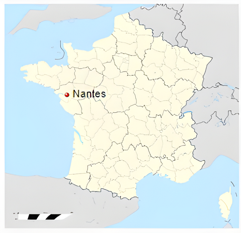 Plan De Localisation De Nantes En France 768x744 