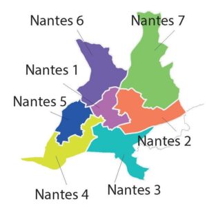Carte des cantons de Nantes