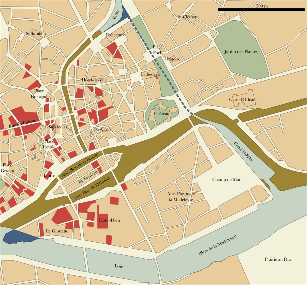Plan des terre-pleins de Nantes.