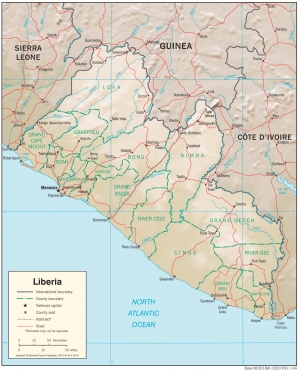 Carte du Liberia