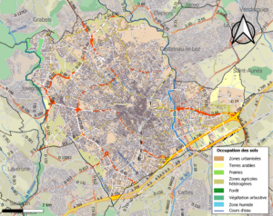 Carte de l’occupation des sols de Montpellier