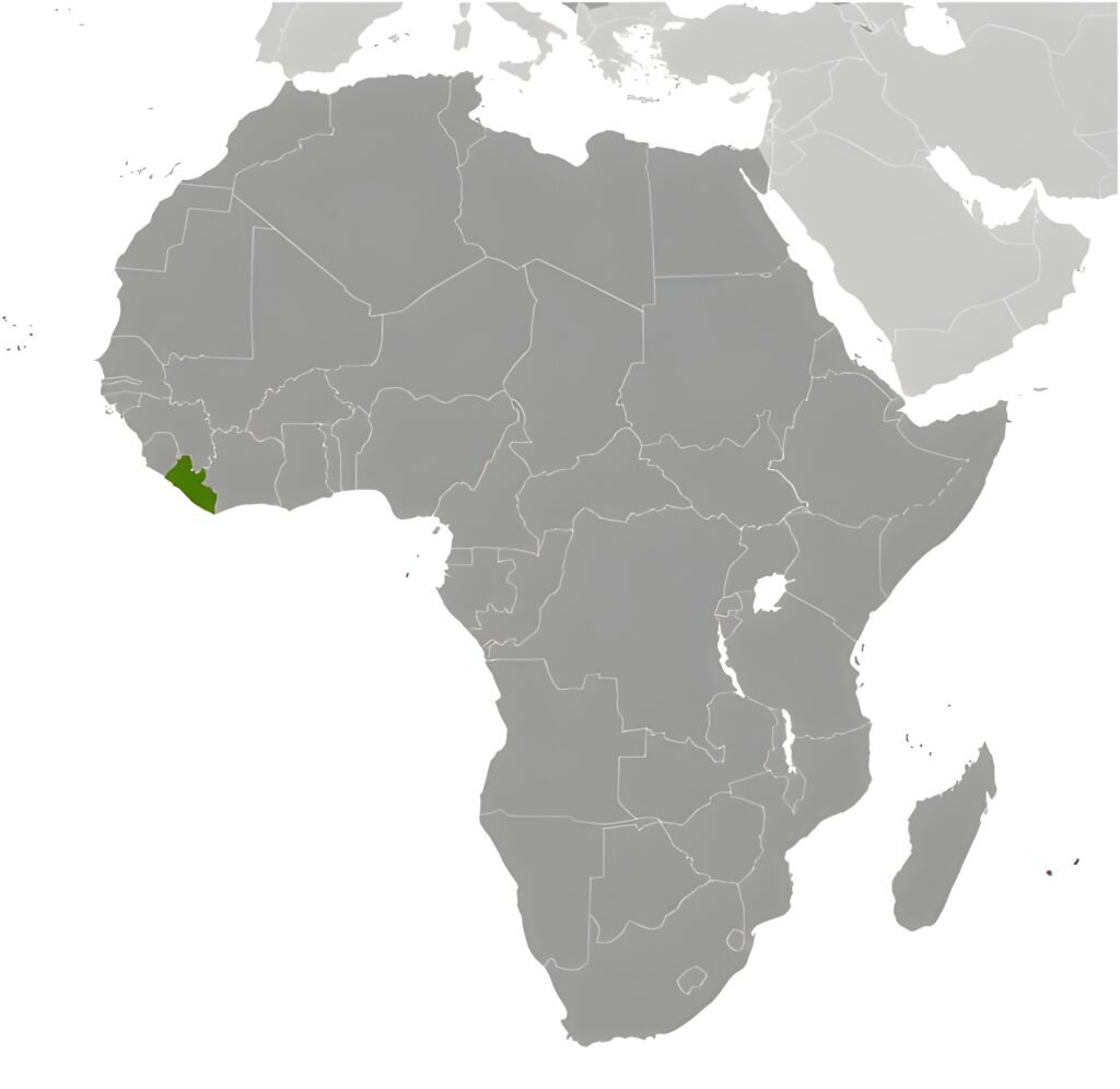 Carte de localisation du Liberia