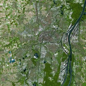 Strasbourg vue par le satellite SPOT.