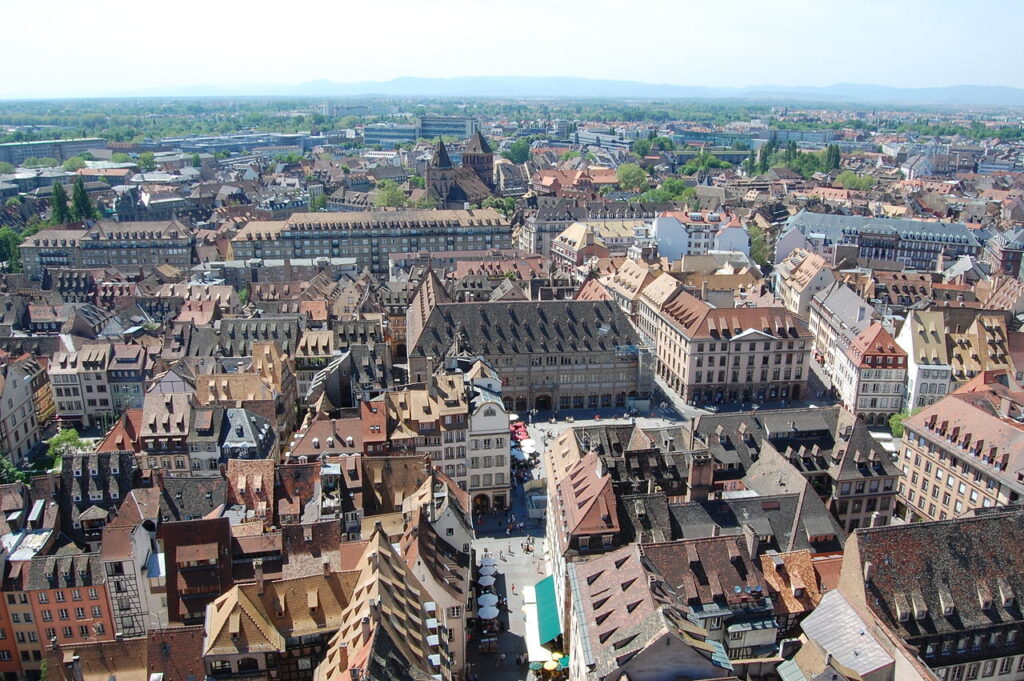 Carte des quartiers de Strasbourg