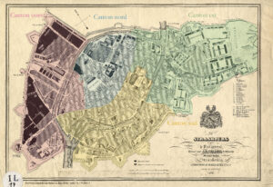 Plan de Strasbourg en 1870.