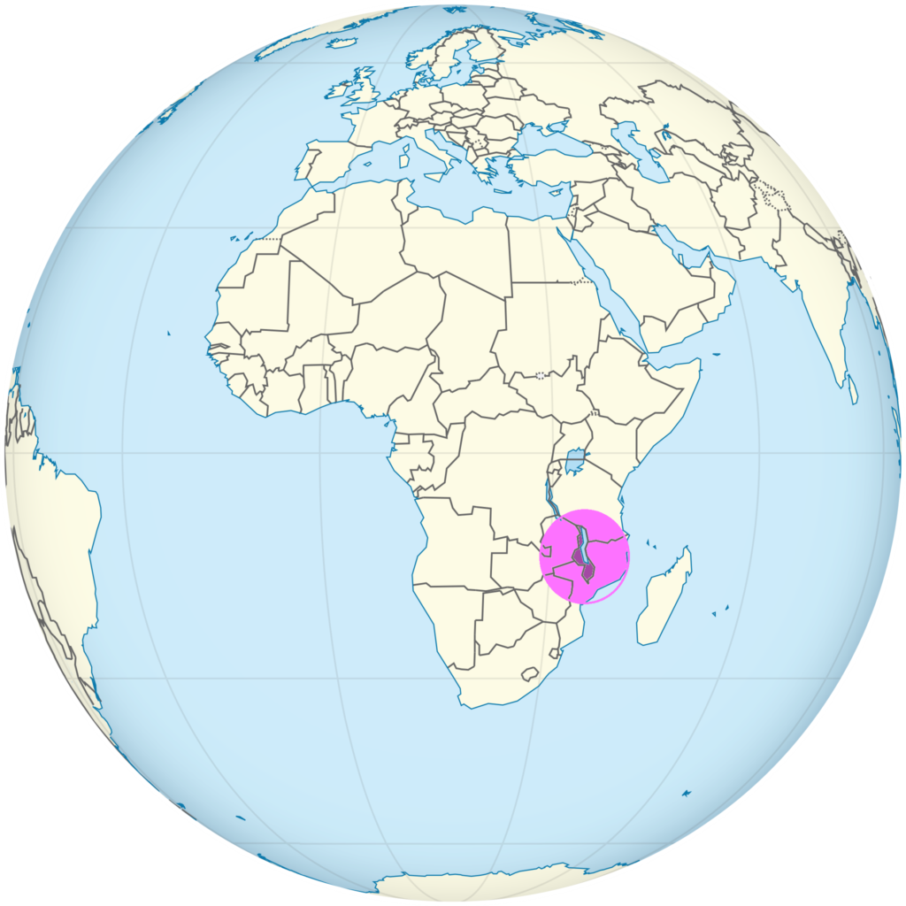 Carte de localisation du Malawi.