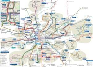 Carte des transports en commun de Rennes