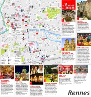 Carte touristique de Rennes