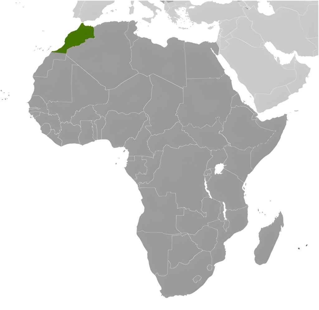 Carte de localisation du Maroc