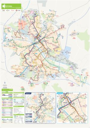 Plan des transports en commun à Reims
