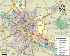 Carte de l’occupation des sols de Reims