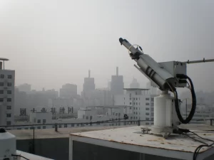 Mesurer la pollution atmosphérique à Pékin.