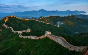 La Grande Muraille de Chine au nord de Pékin.